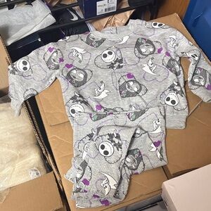 Disney Grey and Purple Jack Skellington Kids Pajama Set